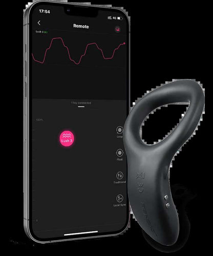 Diamo Remote Controlled Vibrating Silicone Cock Ring ♥ Lovense