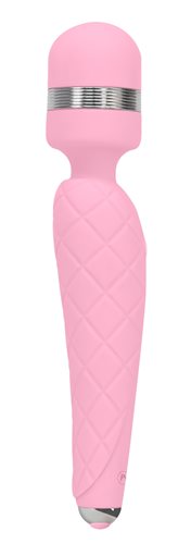 Pillow Talk Cheeky Wand, a pink vibrating wand with soft silicone, Swarovski® crystal button, deep rumbly vibrations, and USB rechargeable convenience.

pink silicone wand, luxury vibrating wand, Swarovski crystal wand, USB rechargeable massager, compact wand vibrator, soft silicone wand, deep rumbly vibrations, elegant pink massager.