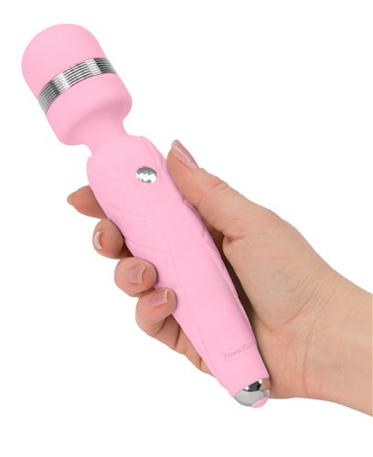 Pillow Talk Cheeky Wand, a pink vibrating wand with soft silicone, Swarovski® crystal button, deep rumbly vibrations, and USB rechargeable convenience.

pink silicone wand, luxury vibrating wand, Swarovski crystal wand, USB rechargeable massager, compact wand vibrator, soft silicone wand, deep rumbly vibrations, elegant pink massager.