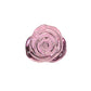 Pink rose-shaped glass anal plug with a tapered stem and elegant base for temperature play and luxurious anal stimulation. Keywords: glass anal plug, pink rose anal plug, luxurious anal toy, borosilicate glass plug, elegant anal stimulation, temperature play toy, beginner-friendly anal plug, body-safe anal plug, easy-to-clean glass toy, PowerBullet anal plug.