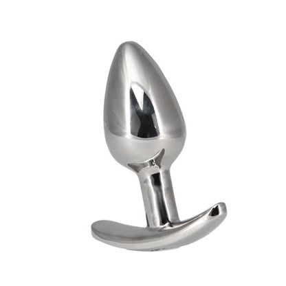 Stainless steel anal plug with a Swarovski® crystal base, tapered shape, and sleek design, perfect for luxurious anal exploration. Keywords: stainless steel anal plug, Pillow Talk Sneaky plug, weighted anal plug, Swarovski crystal plug, luxury anal toy, beginner-friendly anal plug, PowerBullet anal plug, seamless anal plug, body-safe stainless steel toy, elegant anal plug.