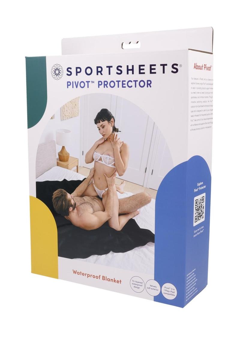 Waterproof, triple-layered blanket with velvety exterior and Pivot™ Play-Pad compatibility.

Pivot Protector, waterproof play blanket, velvety waterproof sheet protector, Sportsheets Pivot, sex-proof blanket, machine washable play blanket, Pivot Play-Pad compatible, triple-layered waterproof blanket, fluid-resistant blanket, intimate play blanket