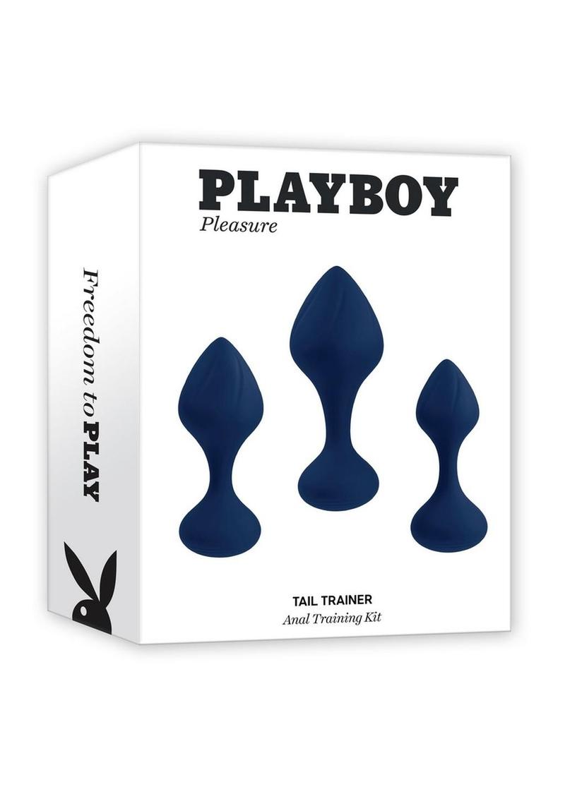 Playboy Tall Trainer Silicone Anal Kit - Blue/Navy - 3 Piece Playboy Tail Trainer 3-Piece Anal Training Kit with silicone butt plugs in small, medium, and large sizes, body-safe and waterproof.
Keywords: anal training kit, silicone butt plugs, anal toys, small butt plug, medium butt plug, large butt plug, waterproof butt plugs, anal play, body-safe silicone, anal trainer set, beginner anal toys.