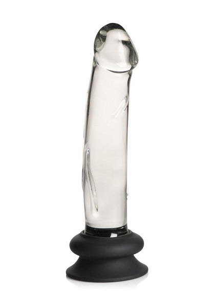 Crystal-clear glass dildo with realistic textures, temperature play capabilities, and removable silicone suction cup base.

Keywords: glass dildo, crystal clear dildo, borosilicate glass toy, temperature play dildo, suction cup glass dildo, realistic glass dildo, removable silicone base dildo, body-safe glass dildo, dishwasher-safe dildo, phthalate-free glass dildo, premium glass pleasure toy, glass dildo for anal play, glass sex toy, temperature-safe glass dildo