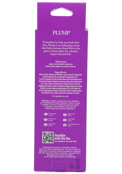 Reach new heights of pleasure with Plump Enhancement Cream for Men. This odorless, tingling cream enhances size and feel while nourishing skin with natural ingredients. Plump Enhancement Cream for Men, peptide technology, enhances size, tingling sensation, Aloe, Shea Butter, Vitamin E, 2 oz travel tube, made in the USA. Keywords: Plump Enhancement Cream for Men, male enhancement cream, peptide technology, increase blood flow, tingling sensation, Aloe, Shea Butter, Vitamin E, odorless, tasteless, masturbatio