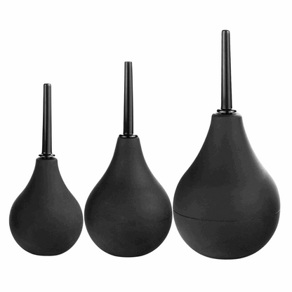 Prowler Bulb Douche, sleek black design, durable PVC and ABS materials, available in three sizes, flat base for convenience, reusable and easy to clean.

