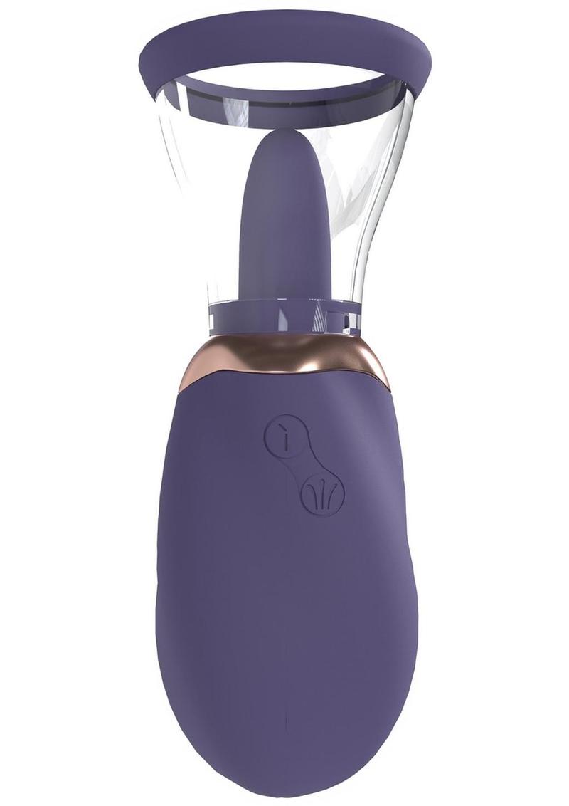 Pumped Boost Automatic 13 Speed Silicone Rechargeable Vulva and Breast Pump - Purple