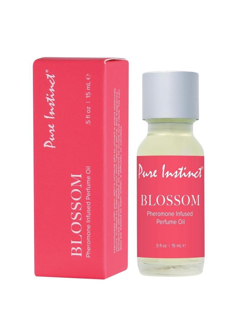 Pure Instinct Pheromone Perfume Oil Dropper- Blossom - 0.5oz/15ml Floral pheromone perfume oil with bergamot, jasmine, orchid, vanilla, and musk in a sleek 15 ml glass dropper bottle.

Keywords: pheromone perfume, floral pheromone fragrance, Pure Instinct Blossom oil, jasmine orchid perfume, vanilla musk fragrance, unisex pheromone scent, 15 ml dropper perfume, confidence-boosting fragrance, day-to-night floral scent, Pure Instinct pheromone perfume oil.