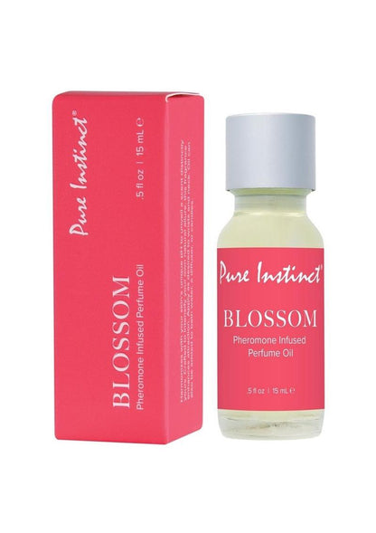 Pure Instinct Pheromone Perfume Oil Dropper- Blossom - 0.5oz/15ml Floral pheromone perfume oil with bergamot, jasmine, orchid, vanilla, and musk in a sleek 15 ml glass dropper bottle.

Keywords: pheromone perfume, floral pheromone fragrance, Pure Instinct Blossom oil, jasmine orchid perfume, vanilla musk fragrance, unisex pheromone scent, 15 ml dropper perfume, confidence-boosting fragrance, day-to-night floral scent, Pure Instinct pheromone perfume oil.