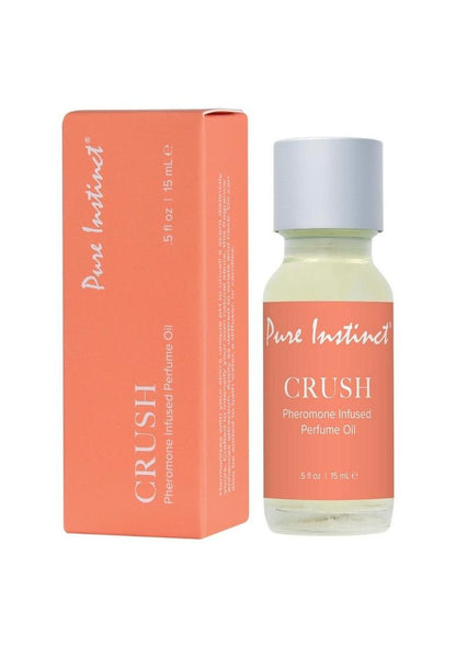 Pure Instinct Pheromone Perfume Oil Dropper- Crush - 0.5oz/15ml Unisex pheromone fragrance with citrus, floral, amber, and musk notes, packed in a sleek 15 ml dropper bottle.
Keywords: Pure Instinct perfume, unisex pheromone fragrance, citrus floral perfume oil, amber musk scent, 15 ml dropper fragrance, gender-neutral pheromone oil, paraben-free perfume, confidence-boosting perfume, long-lasting pheromone scent, Pure Instinct perfume for men and women.