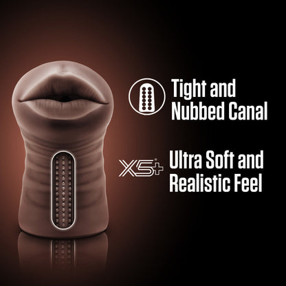 Brown male masturbator with a tight, nubbed canal, vibrating bullet, and lifelike X5® Plus material for intense sensations.

Keywords: male stroker, vibrating stroker, Krystal masturbator, tight canal stroker, vibrating bullet, X5® Plus material, open-ended masturbator, lifelike male toy, portable male stroker, realistic sensations, hybrid lube compatible, compact masturbator, AI-inspired sex toy