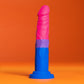 Bisexual pride-colored silicone dildo with a straight shaft, tapered head, and suction base, made from smooth Purio™ silicone.
Keywords: bisexual pride dildo, Avant dildo, straight shaft dildo, tapered head dildo, suction cup dildo, harness-compatible dildo, body-safe silicone dildo, colorful dildo, Purio silicone, artisan-crafted dildo.