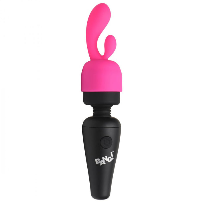 Mini wand vibrator with 3 speeds, 7 patterns, and three attachments for versatile pleasure.
Keywords: compact wand vibrator, travel-friendly vibrator, silicone wand with attachments, 3-speed wand vibrator, 7-pattern vibrator, pinpoint attachment wand, rabbit-style attachment wand, body-safe silicone vibrator, rechargeable mini wand, splashproof mini wand.