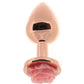 Rear Assets Rose Aluminum Anal Plug - Metal/Pink/Rose Gold - Medium