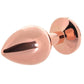 Rear Assets Rose Aluminum Anal Plug - Rose Gold/White - Medium