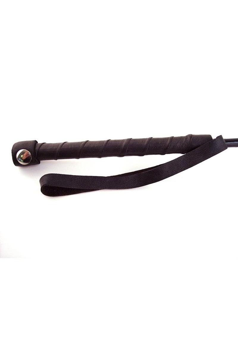 Bondage crop with hand-shaped spanking flap, leather-wrapped handle, and braided shaft. Available in Black, Pink, or Red. Perfect for playful BDSM sessions.

