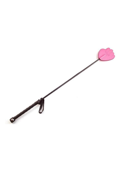 Rouge Fifty Times Hotter Leather Hand Riding Crop - Pink