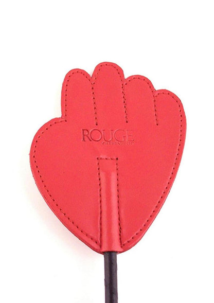 Rouge Fifty Times Hotter Leather Hand Riding Crop - Red