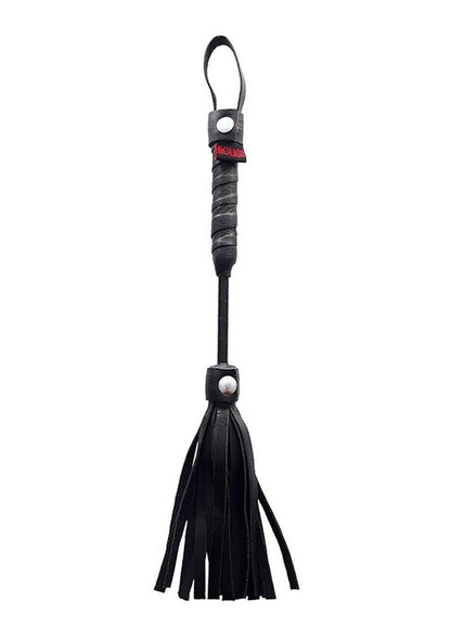 Rouge Leather Mini Flogger - Black