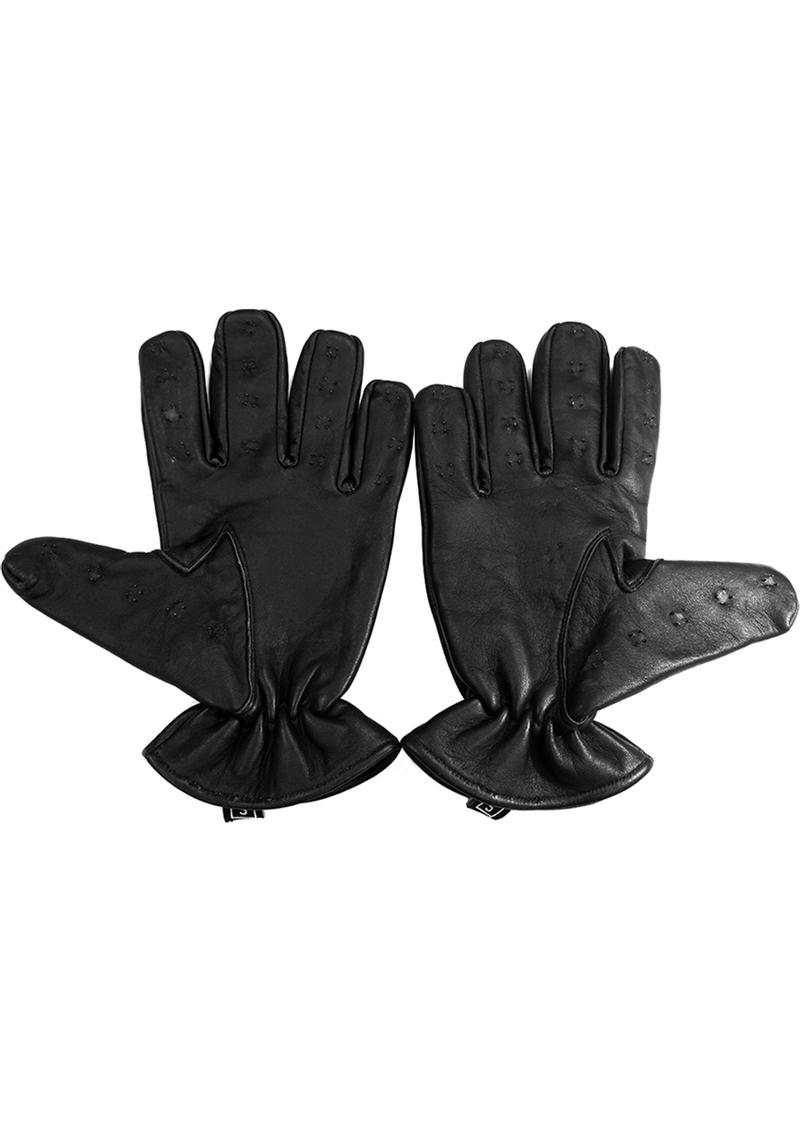 Rouge Leather Vampire Gloves - Black - Large leather vampire gloves, BDSM leather gloves, gloves with metal spikes, sensory play gloves, genuine sheep leather gloves, spiked leather gloves, BDSM gloves for teasing, scratching gloves with spikes, BDSM sensory gloves, large leather vampire gloves, X-large spiked leather gloves, BDSM leather accessories, prickly metal gloves, leather BDSM teasing gloves, durable BDSM gloves, leather gloves for sensory stimulation