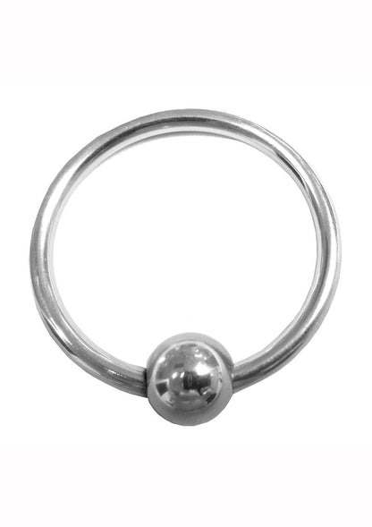 Rouge Stainless Steel Glans Ring with Ball Cock Ring - Silver stainless steel glans ring, 30mm glans ring, glans ring with ball, polished glans ring, male enhancement, cock ring, pleasure ring, stimulation ring, stainless steel cock ring, glans stimulation, sensory play, temperature play, sleek glans ring, durable glans ring, lightweight cock ring, stainless steel toys, beginner-friendly glans ring, enhanced sensitivity