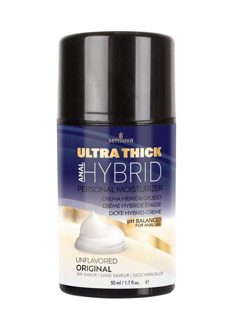 Sensuva Ultra-Thick Anal Hybrid Personal Moisturizer Lubricant High Ph Formula Original Unflavored - 1.7oz

Ultra-thick hybrid anal lubricant; pH-balanced, water and silicone-based, long-lasting, and gentle on skin.

Thick Anal Hybrid, hybrid anal lubricant, pH-balanced anal moisturizer, silicone and water-based lube, thick and creamy anal lube, long-lasting lubricant, sensitive skin anal lube, anal glide moisturizer, silicone toy compatible lubricant, intimate personal moisturizer.