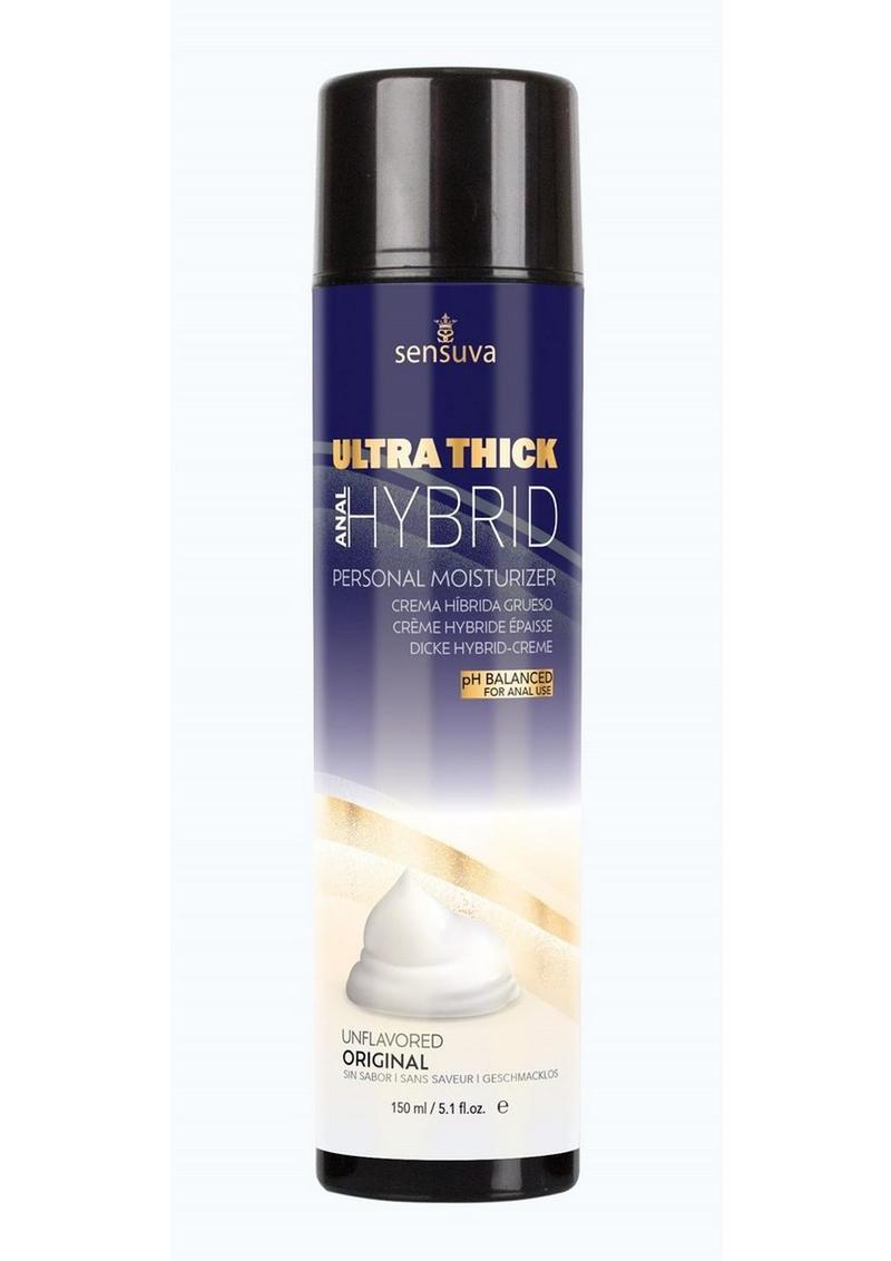 Sensuva Ultra-Thick Anal Hybrid Personal Moisturizer Lubricant High Ph Formula Original Unflavored - 5.1oz
Ultra-thick hybrid anal lubricant; pH-balanced, water and silicone-based, long-lasting, and gentle on skin.

Thick Anal Hybrid, hybrid anal lubricant, pH-balanced anal moisturizer, silicone and water-based lube, thick and creamy anal lube, long-lasting lubricant, sensitive skin anal lube, anal glide moisturizer, silicone toy compatible lubricant, intimate personal moisturizer.