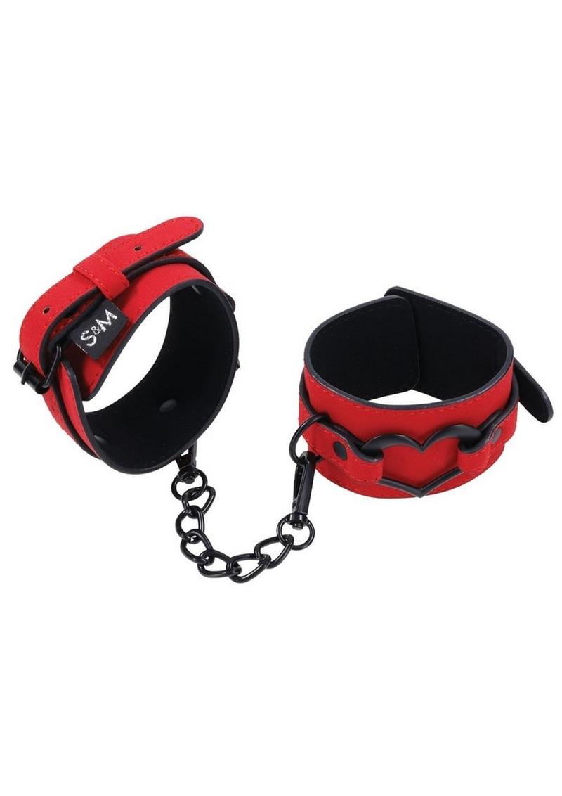 Amor Red Heart Vegan BDSM Handcuffs | Sex and Mischief by Sportsheets