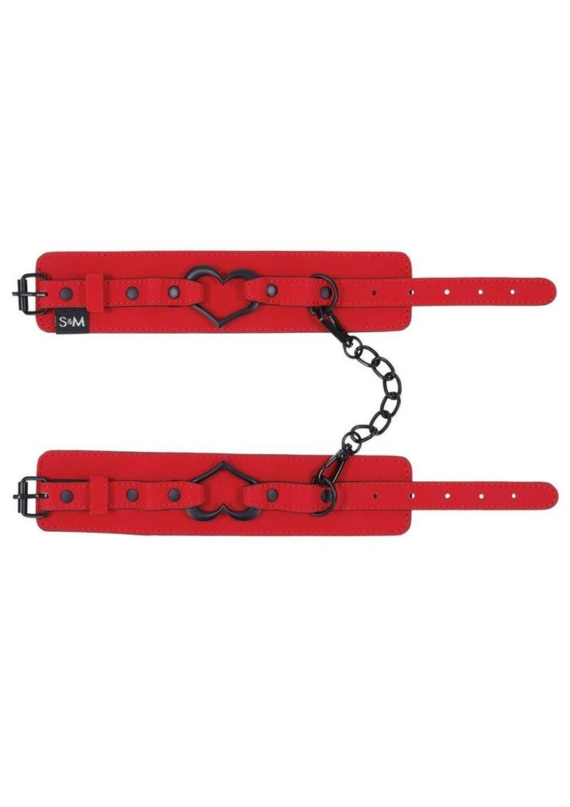 Amor Red Heart Vegan BDSM Handcuffs | Sex and Mischief by Sportsheets