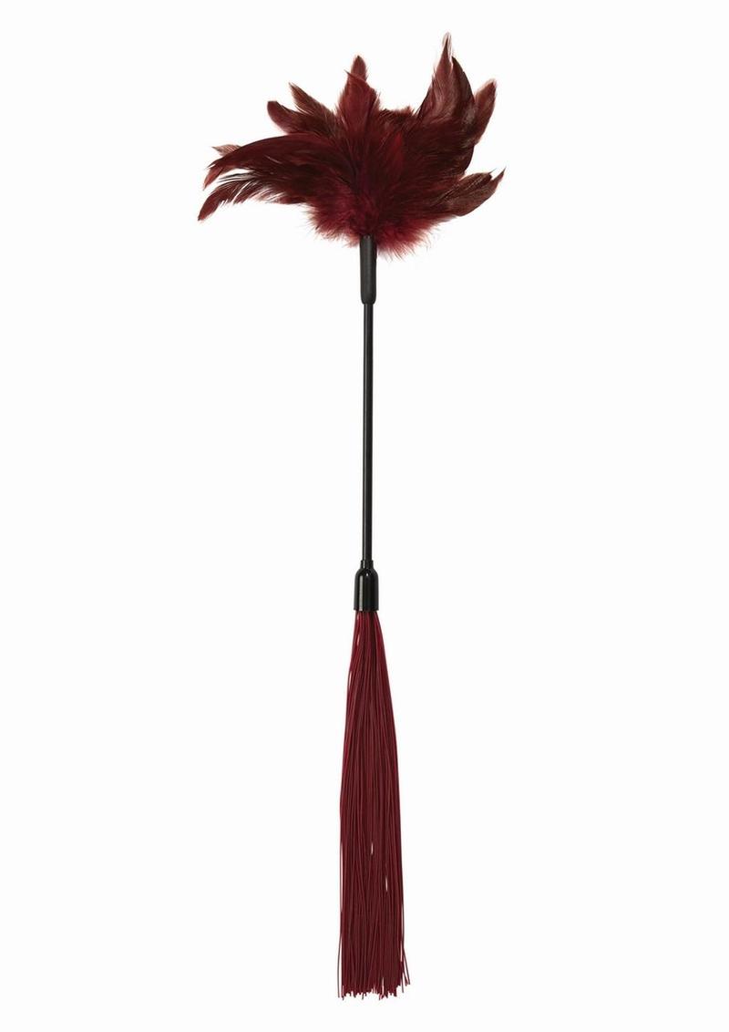 Sex and Mischief Enchanted Feather Tickler - Black/Red