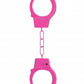 Beginner's Metal Handcuffs by Shots Toys in purple, pink, red, or silver with quick-release button and secure locking mechanism.
Beginner's Metal Handcuffs, colorful handcuffs, purple handcuffs, pink handcuffs, red handcuffs, silver handcuffs, quick-release handcuffs, bondage handcuffs, beginner bondage gear, metal handcuffs, playful restraint cuffs.