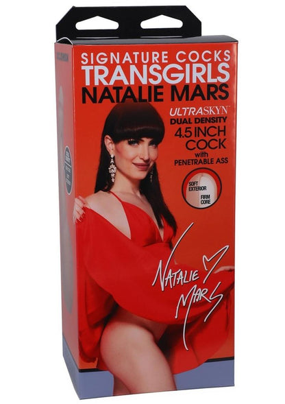 Signature Cocks with Penetrable Ass Transgirls Natalie Mars - Vanilla
Natalie Mars Signature ULTRASKYN stroker/dildo, 5.5-inch realistic cock with a penetrable ass, lifelike texture, phthalate-free, body-safe, crafted for authentic realism.