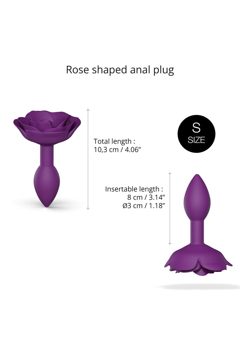 OPEN ROSES butt plug with smooth silicone, flower-shaped handle, ergonomic design, and waterproof features, available in small, medium, and large.

OPEN ROSES butt plug, silicone anal plug, beginner anal toy, flower handle anal plug, waterproof anal plug, progressive insertion butt plug, flexible silicone plug, romantic anal toy, anal plug for women, soft silicone butt plug