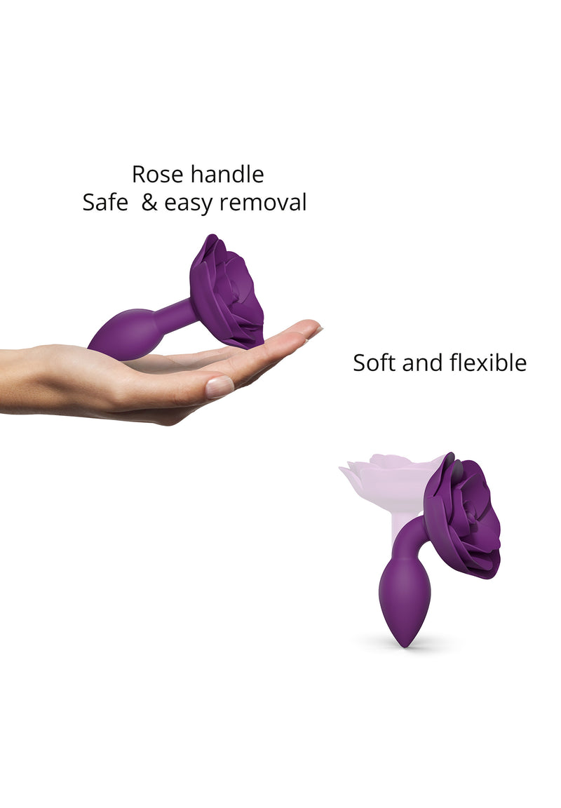 OPEN ROSES butt plug with smooth silicone, flower-shaped handle, ergonomic design, and waterproof features, available in small, medium, and large.

OPEN ROSES butt plug, silicone anal plug, beginner anal toy, flower handle anal plug, waterproof anal plug, progressive insertion butt plug, flexible silicone plug, romantic anal toy, anal plug for women, soft silicone butt plug