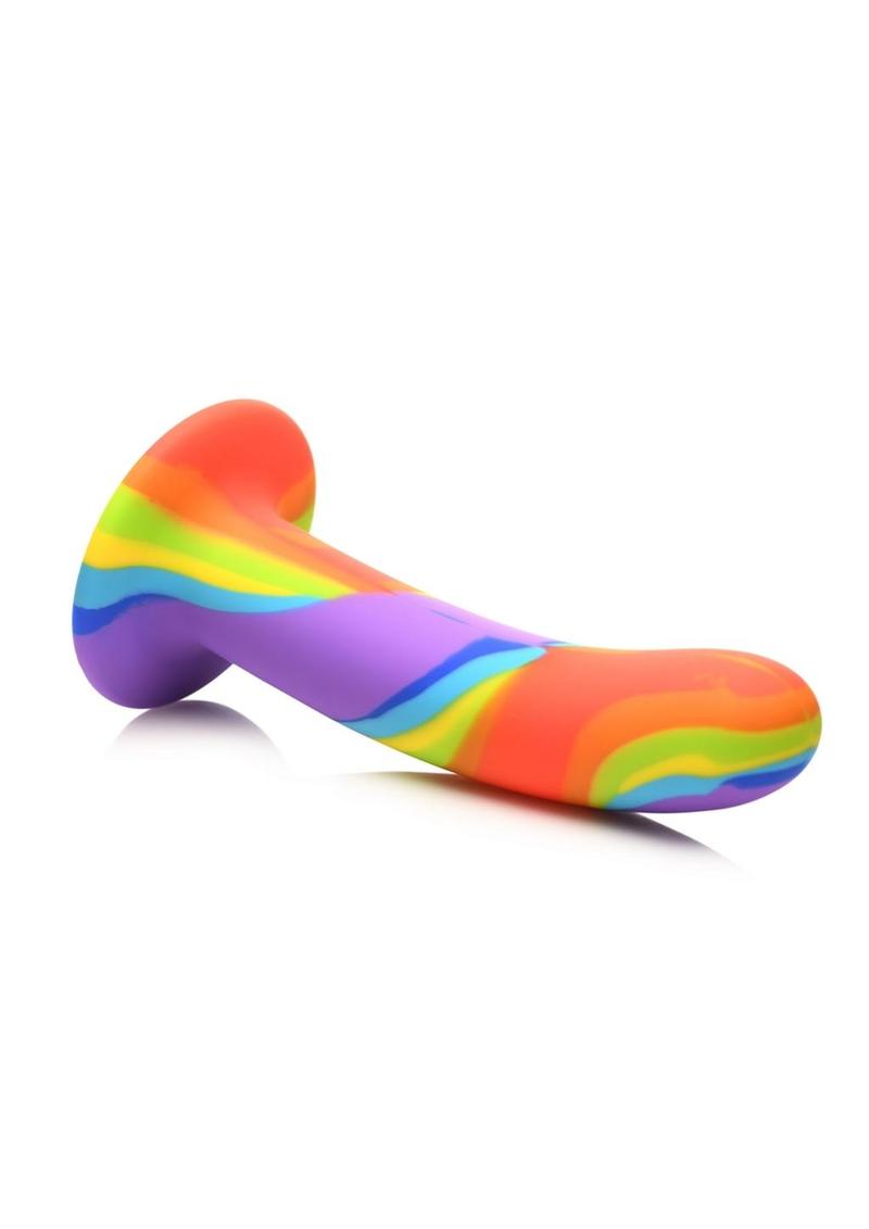 6.5 Inch Simply Sweet Rainbow Silicone Dildo