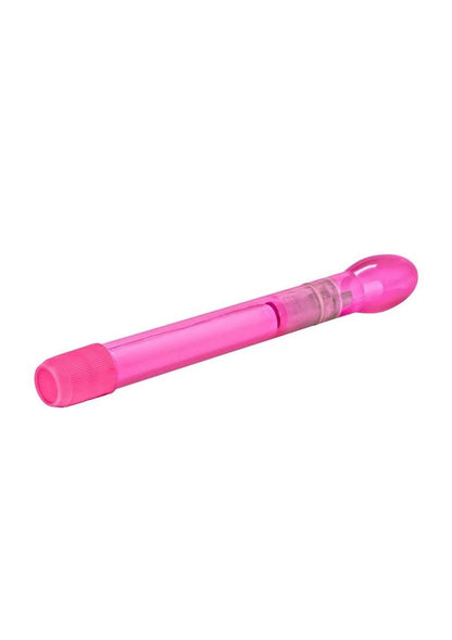 CalExotics Slender Tulip Wand™, slim 6.75-inch waterproof vibrator, tulip-shaped tip, multi-speed vibrations, body-safe ABS, available in Pink, Blue, or Purple.

slim waterproof vibrator, tulip-shaped vibrator, clitoral and internal stimulation, multi-speed wand, body-safe ABS vibrator, discreet travel vibrator, portable sex toy, waterproof slim vibe.