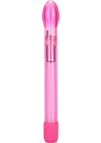 CalExotics Slender Tulip Wand™, slim 6.75-inch waterproof vibrator, tulip-shaped tip, multi-speed vibrations, body-safe ABS, available in Pink, Blue, or Purple.

slim waterproof vibrator, tulip-shaped vibrator, clitoral and internal stimulation, multi-speed wand, body-safe ABS vibrator, discreet travel vibrator, portable sex toy, waterproof slim vibe.