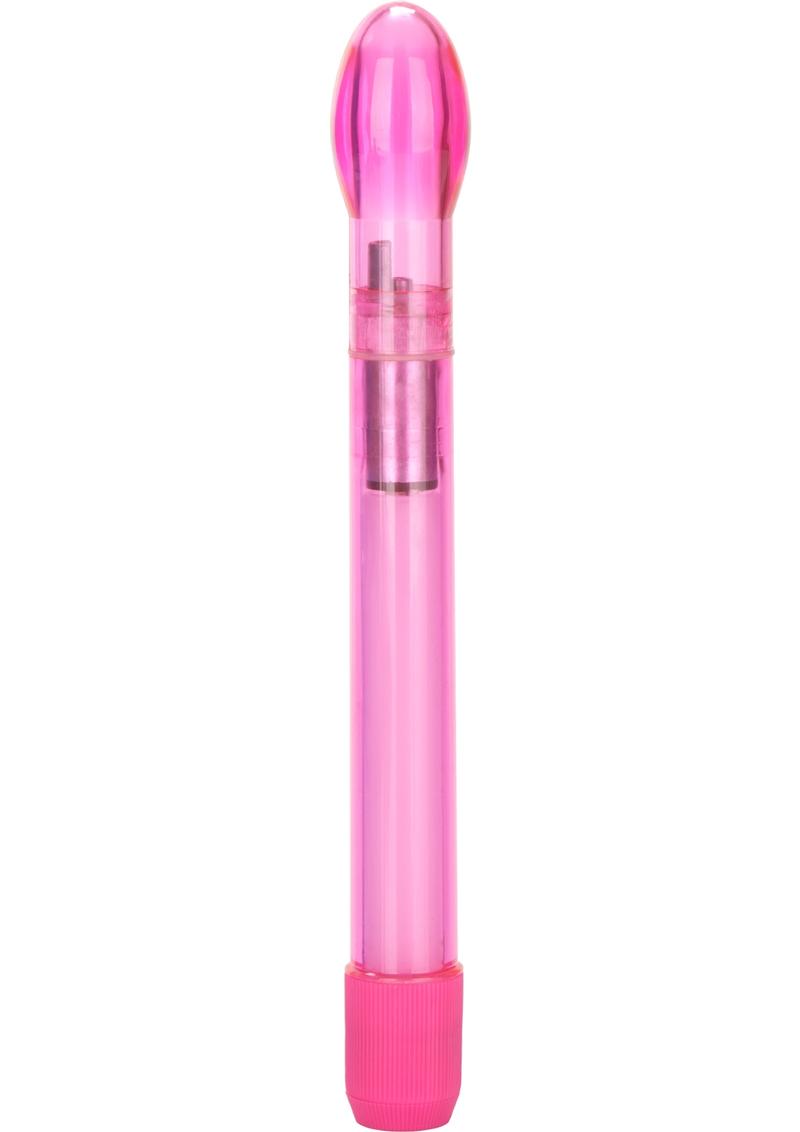 CalExotics Slender Tulip Wand™, slim 6.75-inch waterproof vibrator, tulip-shaped tip, multi-speed vibrations, body-safe ABS, available in Pink, Blue, or Purple.

slim waterproof vibrator, tulip-shaped vibrator, clitoral and internal stimulation, multi-speed wand, body-safe ABS vibrator, discreet travel vibrator, portable sex toy, waterproof slim vibe.