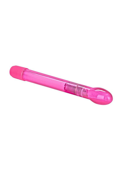 Slender Tulip Wand Vibrator - Pink  CalExotics Slender Tulip Wand™, slim 6.75-inch waterproof vibrator, tulip-shaped tip, multi-speed vibrations, body-safe ABS, available in Pink, Blue, or Purple.

slim waterproof vibrator, tulip-shaped vibrator, clitoral and internal stimulation, multi-speed wand, body-safe ABS vibrator, discreet travel vibrator, portable sex toy, waterproof slim vibe.