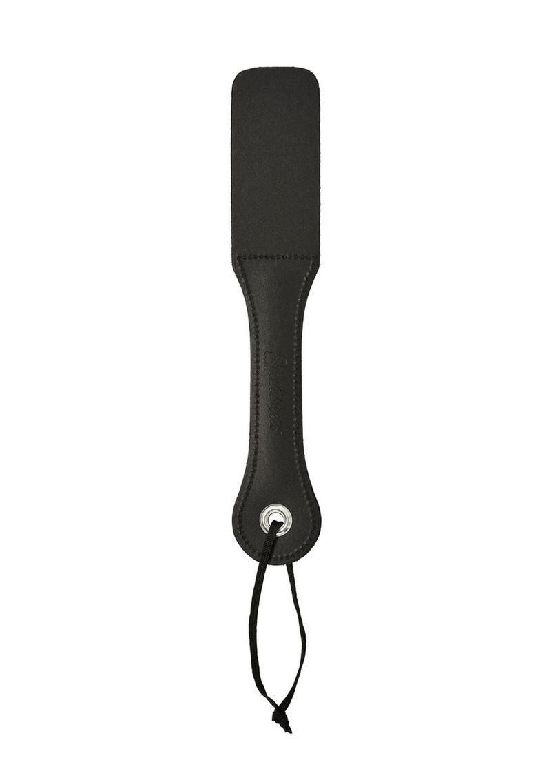 Sportsheets Leather Slut Impression Paddle - Black - 12in