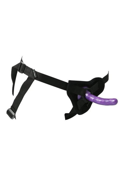 Sportsheets New Cummers Strap-On Harness Kit with Slim Dildo - Black/Purple Sportsheets New Comers Strap-On and Dildo Set with adjustable harness, beginner-friendly silicone dildo, and versatile design for hips up to 60 inches
beginner strap-on set, adjustable strap-on harness, silicone dildo strap-on, pegging strap-on kit, 60-inch hips strap-on, US pant size 2–24 harness, body-safe silicone dildo, machine washable harness, versatile strap-on harness