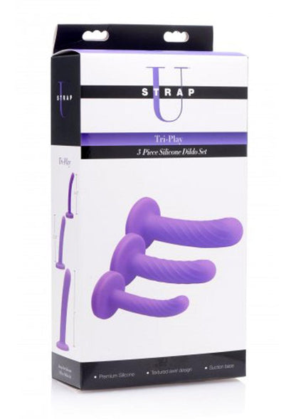 Tri-Play 3 Piece Silicone Dilator Dildo Set | StrapU