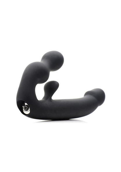 Strap U Tri-Volver Rechargeable Silicone Strapless Strap-On - Black Tri-Volver double-sided vibrating strapless strap-on, silicone, dual motors, 7 vibration modes, waterproof, USB rechargeable, shared pleasure.

vibrating strapless strap-on, double-ended dildo, dual-motor strap-on, waterproof strap-on, shared pleasure strap-on, body-safe silicone strap-on, USB rechargeable strap-on, strap-free vibrating toy, partner penetration toy, vibrating double dildo.