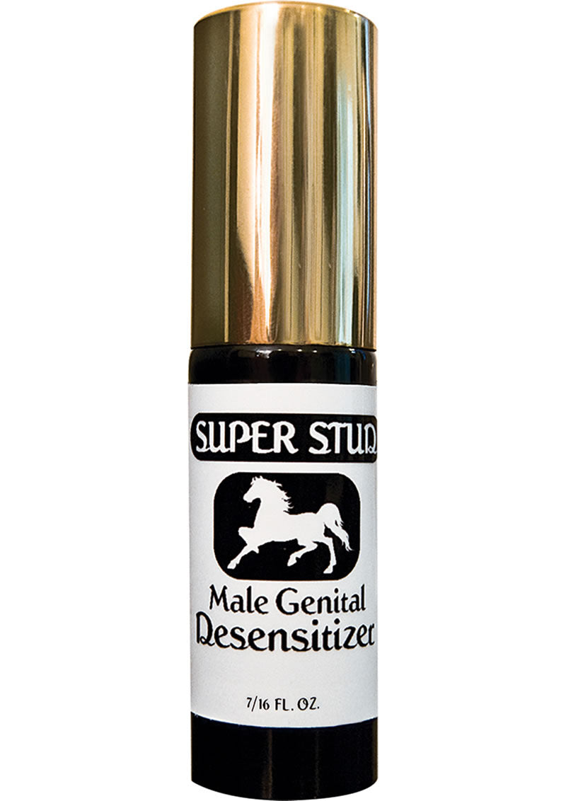 Super Stud Male Genital Desensitizer Spray 7 - 16oz
Super Stud Male Genital Desensitizer Spray, 7/16 fl oz, benzocaine-based climax control spray for delaying ejaculation and managing sensitivity.

male desensitizer spray, climax control spray, delay ejaculation spray, Super Stud Nasstoys, benzocaine desensitizer, prolong intimacy spray, stamina enhancement spray, premature ejaculation aid, male sexual enhancement spray, Nasstoys Super Stud spray.