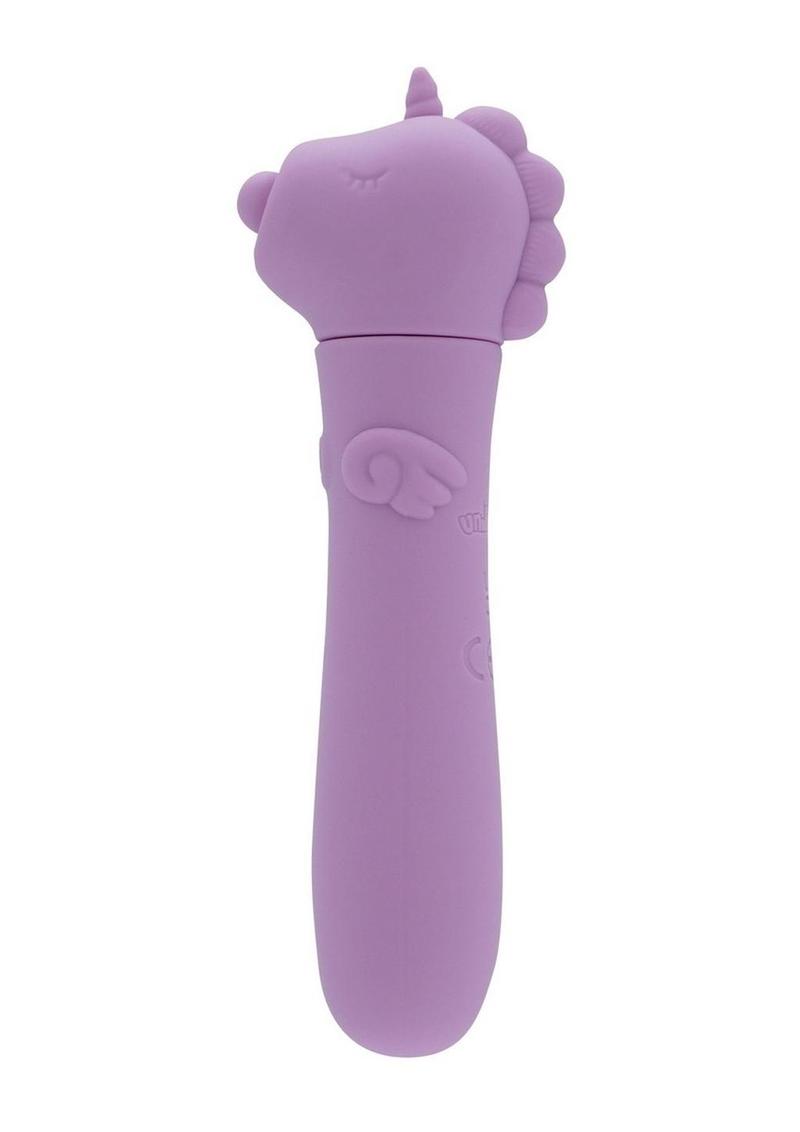 Unihorn Karma Lilac Rechargeable Silicone USB Bullet - Lavender/Purple

unicorn vibrator, silicone USB bullet, rechargeable bullet vibrator, 10-speed bullet, portable massager, unicorn-themed sex toy, travel-friendly vibrator, discreet bullet vibrator