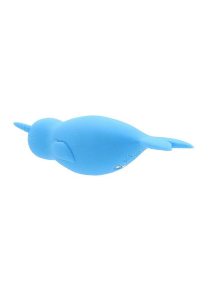 Unihorn Of The Sea Neigh Mo The Narwhal Rechargeable Silicone Vibrator - Blue 
Narwhal-shaped silicone vibrator with dual motors and 20 settings.

narwhal vibrator, Unihorn of the Sea, body-safe silicone, dual motors, USB rechargeable vibrator, splashproof vibrator, fun adult toys, whimsical vibrator, tongue motion vibrator, aquatic theme vibrator