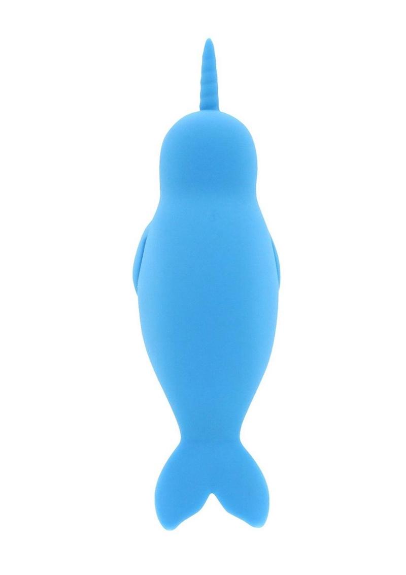 Unihorn Of The Sea Neigh Mo The Narwhal Rechargeable Silicone Vibrator - Blue 
Narwhal-shaped silicone vibrator with dual motors and 20 settings.

narwhal vibrator, Unihorn of the Sea, body-safe silicone, dual motors, USB rechargeable vibrator, splashproof vibrator, fun adult toys, whimsical vibrator, tongue motion vibrator, aquatic theme vibrator