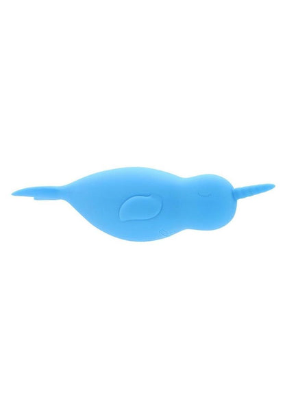 Unihorn Of The Sea Neigh Mo The Narwhal Rechargeable Silicone Vibrator - Blue 
Narwhal-shaped silicone vibrator with dual motors and 20 settings.

narwhal vibrator, Unihorn of the Sea, body-safe silicone, dual motors, USB rechargeable vibrator, splashproof vibrator, fun adult toys, whimsical vibrator, tongue motion vibrator, aquatic theme vibrator