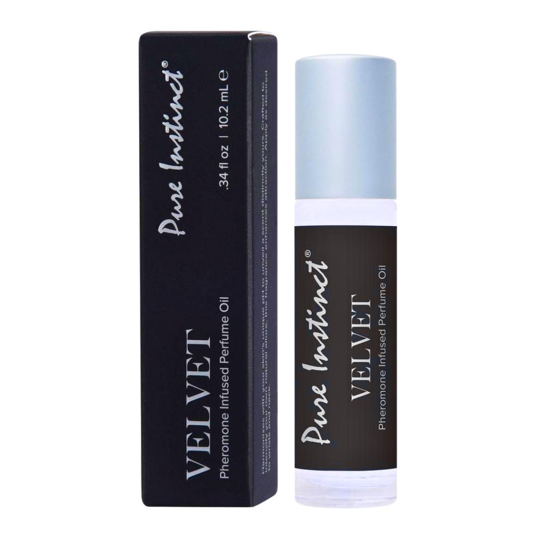 Velvet Pure Instinct unisex roll-on pheromone fragrance with bergamot, Turkish rose, sandalwood, and vanilla. Enhances confidence, inspires affection, and blends with skin’s pH for a unique scent.pheromone fragrance, unisex fragrance, Spell Binder perfume, bergamot perfume, sandalwood fragrance, vanilla fragrance, roll-on perfume, Turkish rose scent, confidence-boosting fragrance, romantic pheromone perfume, unique scent, day and night fragrance, travel-friendly fragrance