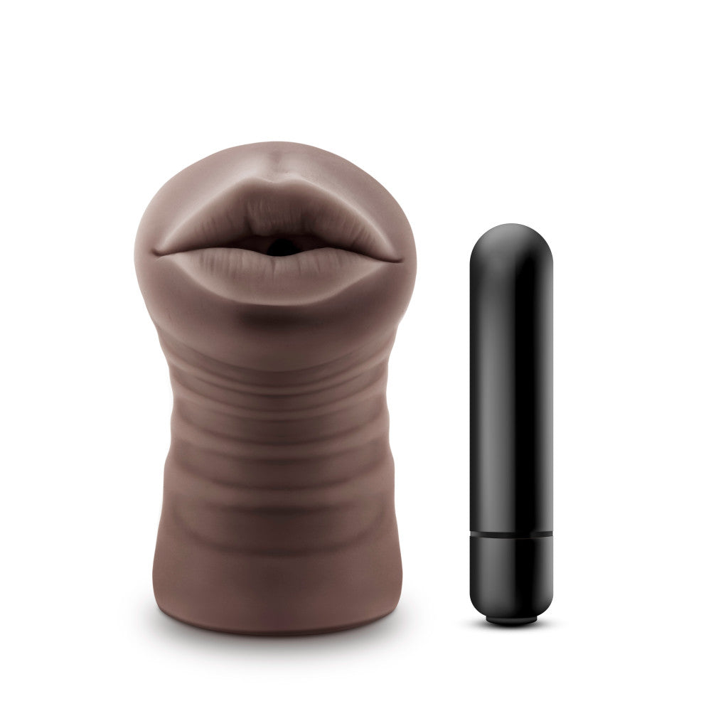 Brown male masturbator with a tight, nubbed canal, vibrating bullet, and lifelike X5® Plus material for intense sensations.

Keywords: male stroker, vibrating stroker, Krystal masturbator, tight canal stroker, vibrating bullet, X5® Plus material, open-ended masturbator, lifelike male toy, portable male stroker, realistic sensations, hybrid lube compatible, compact masturbator, AI-inspired sex toy